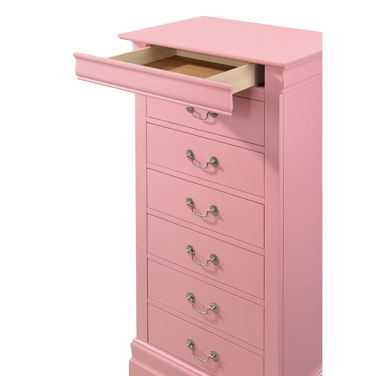 Glory Furniture Louis Phillipe 7 Drawer Lingerie Chest in Cherry