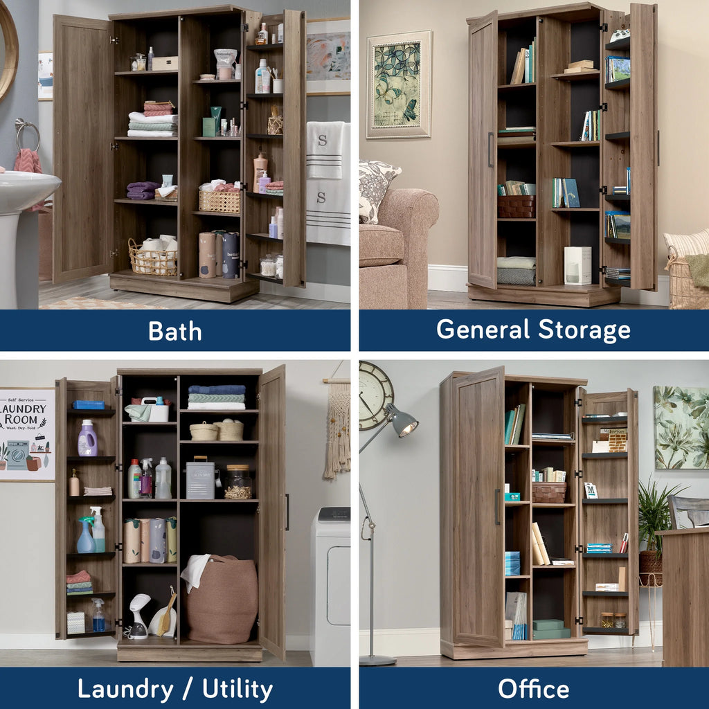 Sauder Homeplus Storage Cabinet, Sienna Oak Finish
