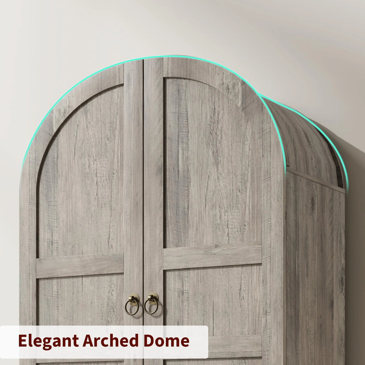 72" Tall Arched Kitchen Pantry Cabinet,Farmhouse Wood Pantry Storage Cabinet with 2 Large Drawers,Glass Door,Freestanding Versatile Pantry Cabinets Kitchens Storage Cabinets for Dining,Living Room