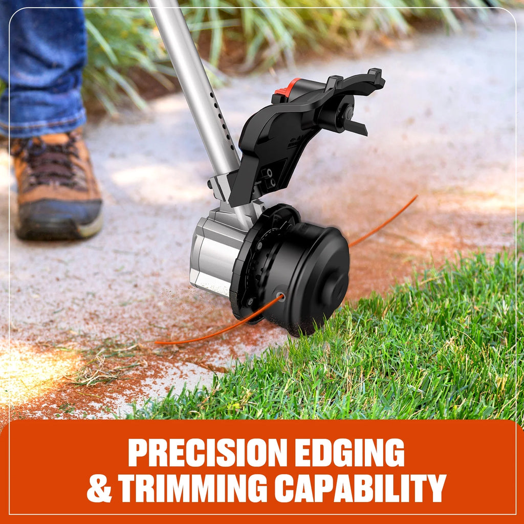 SENIX 58V Brushless Weed Eater, 11�?13�?Variable Length String Trimmer, 360° Adjustable Handle, Battery & Charger Included, GTSX5-M