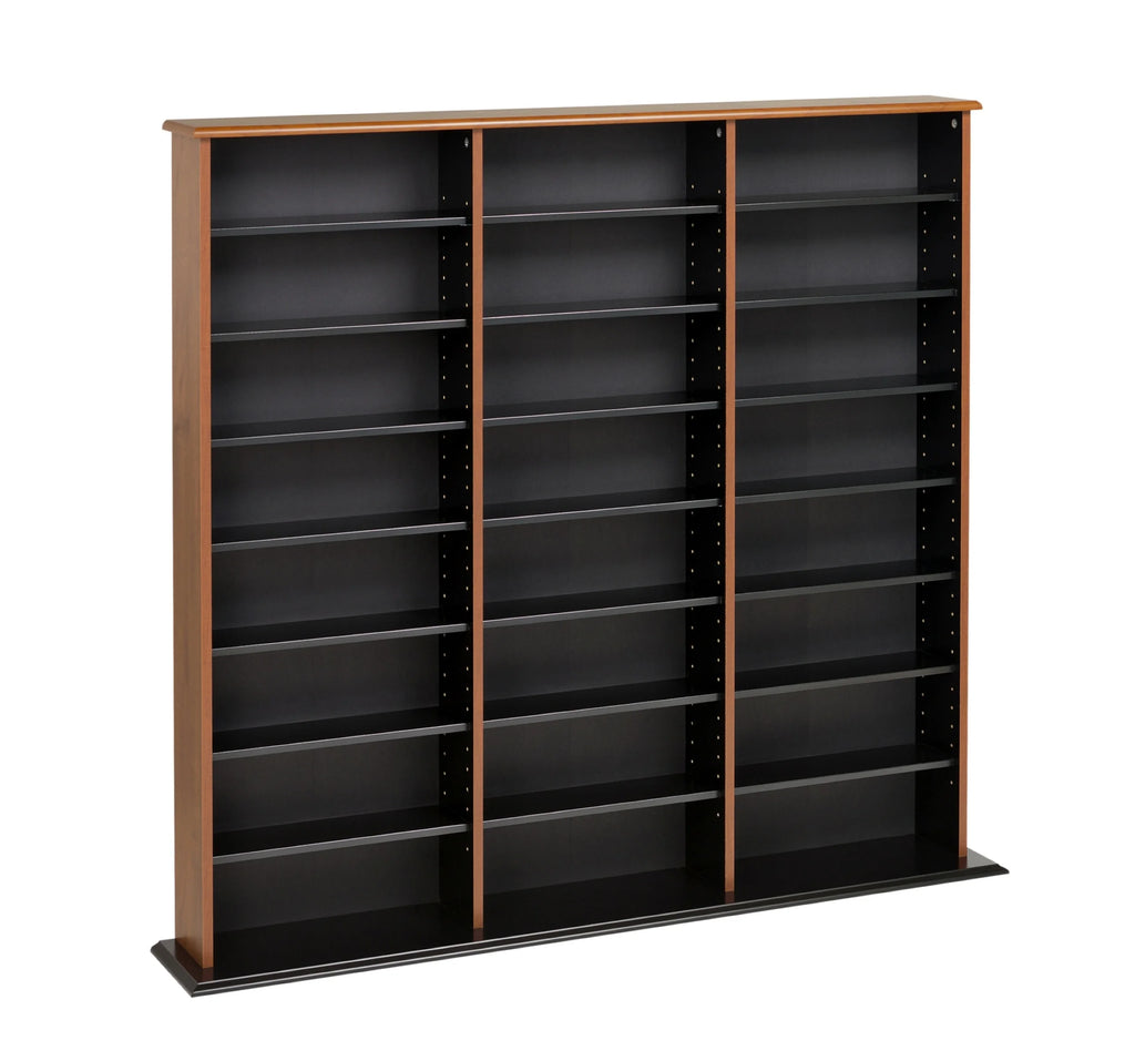 Prepac 51" Triple CD DVD Wall Media Storage Rack in Black