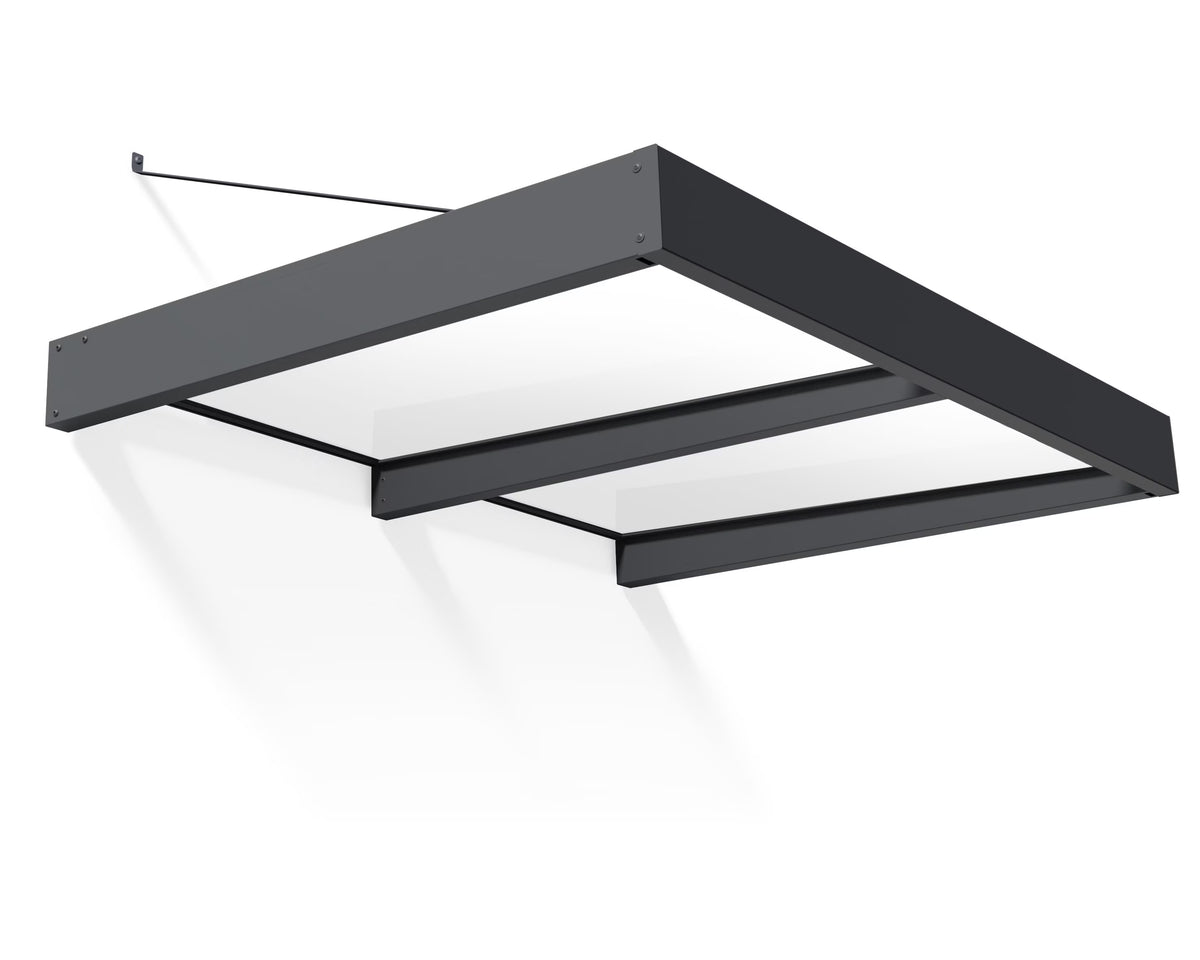 Palram - Canopia Sophia XL 2000 6' x 5' Acrylic Awning - Gray/Mist