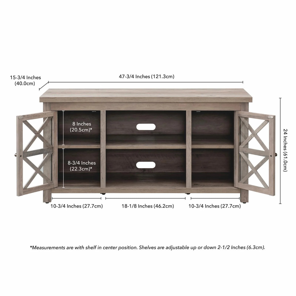 Evelyn&Zoe Colton TV Stand for TV's up to 55", White