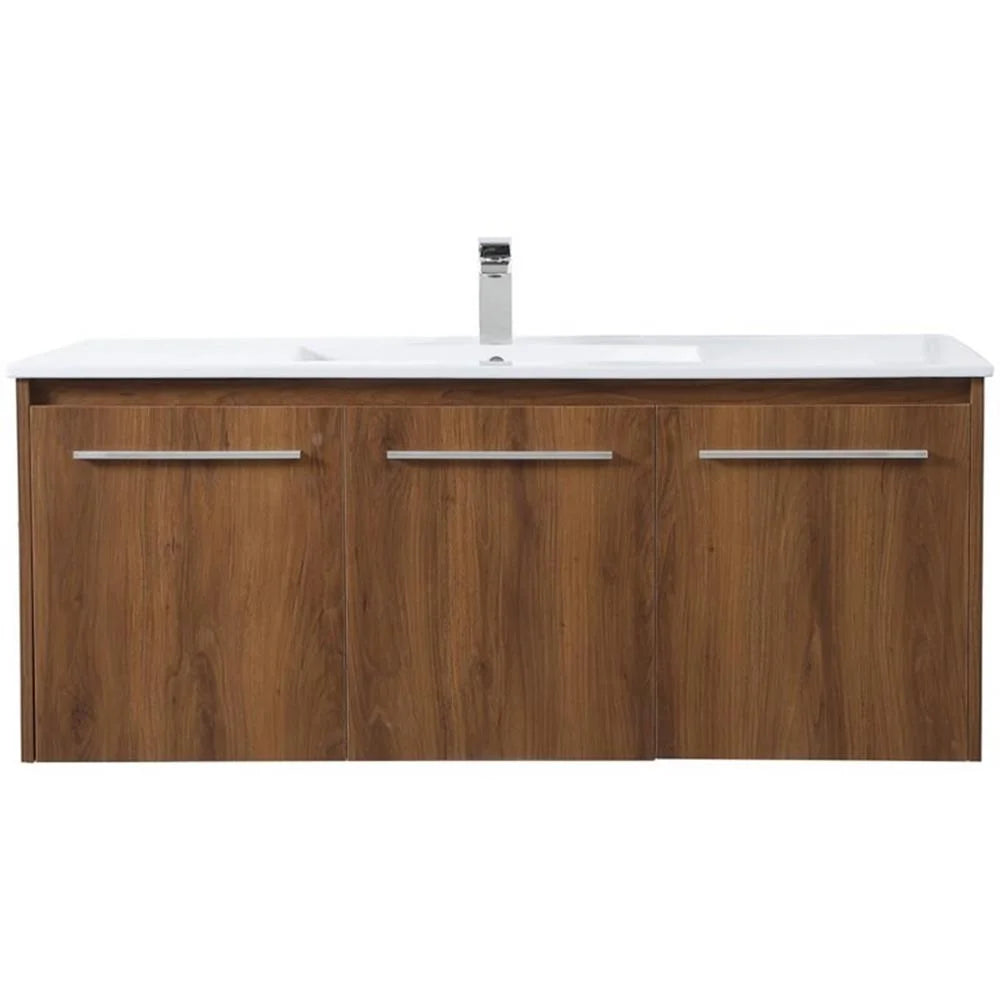 Elegant Kitchen and Bath 48 Inch  Single Bathroom Floating Vanity In Concrete Grey