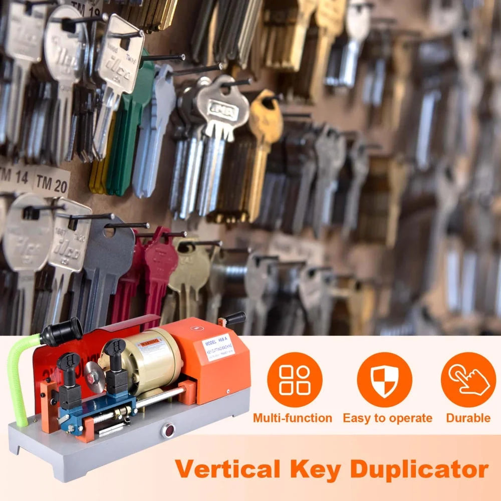 Commercial-Grade Key Duplicating Machine 110V - Vertical Design for Precise Home/Car Key Copying