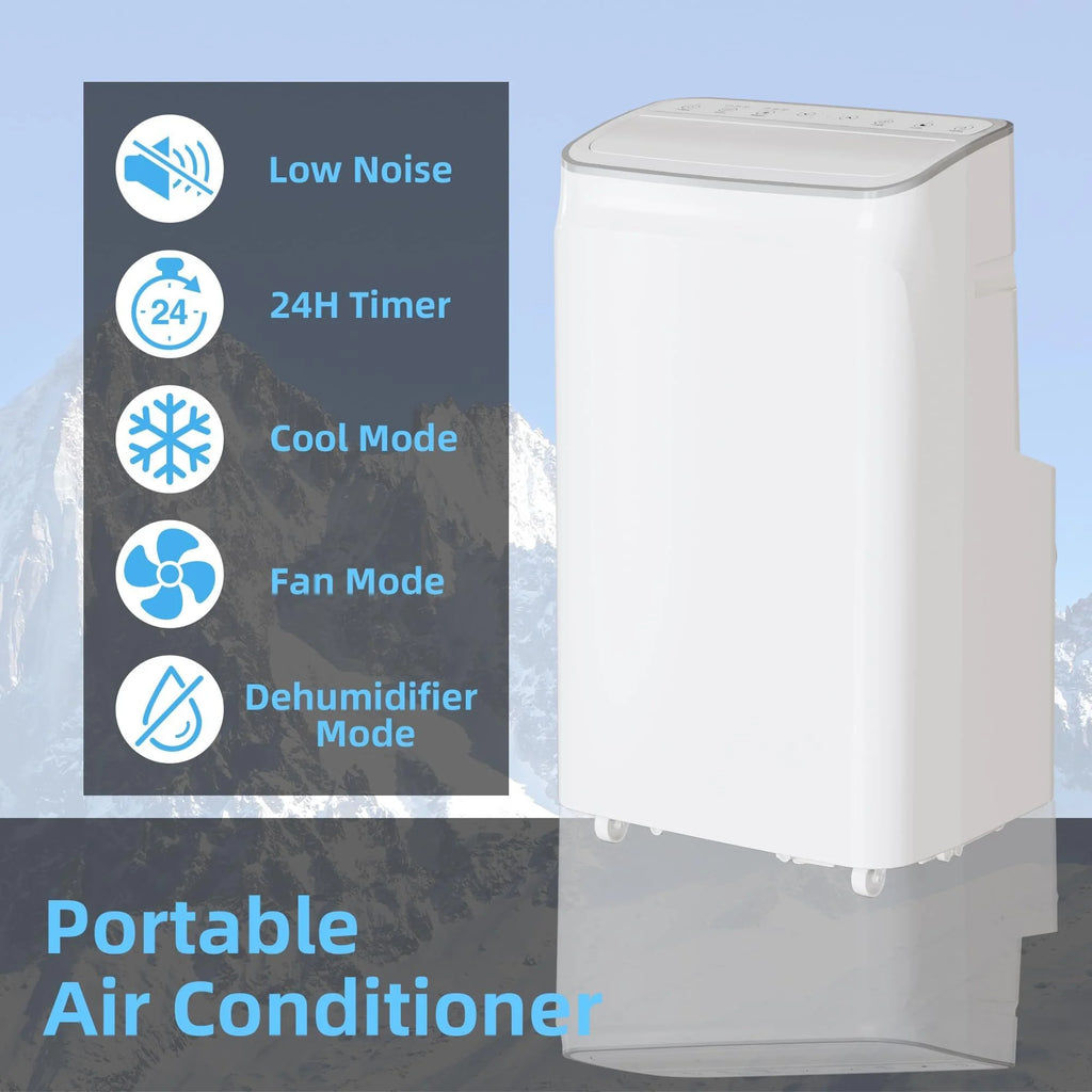 14000 BTU Portable Air Conditioner with Heat, 3-in-1 AC Unit for Rooms up to 750 Sq.Ft, Quiet Operation, Dehumidifier & Fan, Window Kit Included