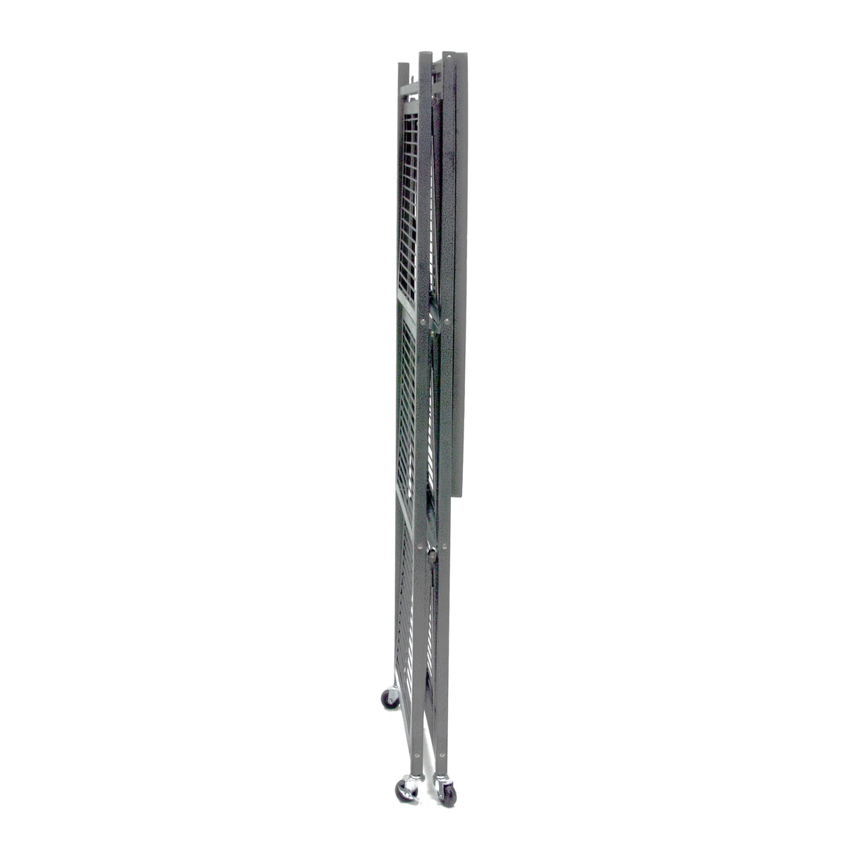 Origami 2-Pack R5 Series Heavy-Duty 4-Tier Foldable Steel Shelf, Pewter