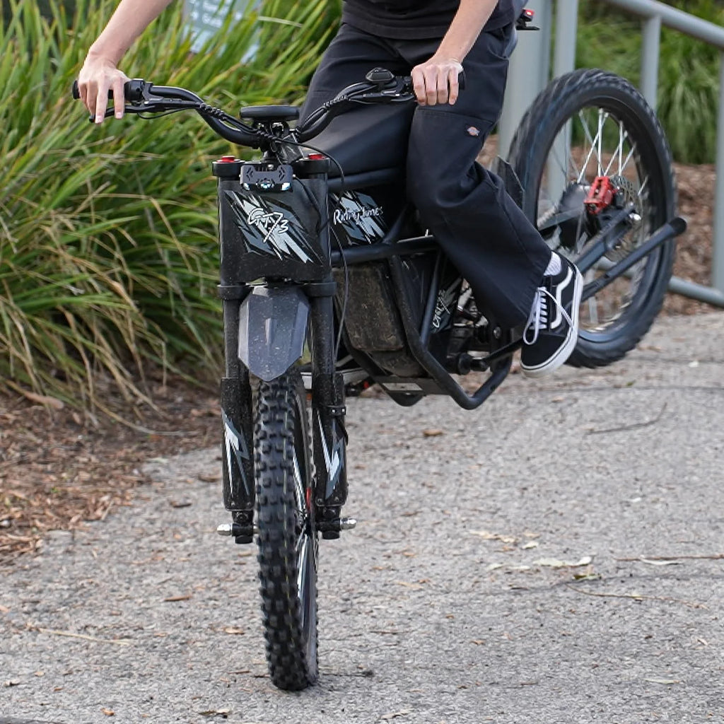 Riding'times GT73 Electric Dirt Bike for Adults, 37MPH 48V36.4AH 2400W 1747Wh Dual Battery Ebike, 85+ Miles Range,25" Motorcycle Tire UL2849 Certified, Full Suspension
