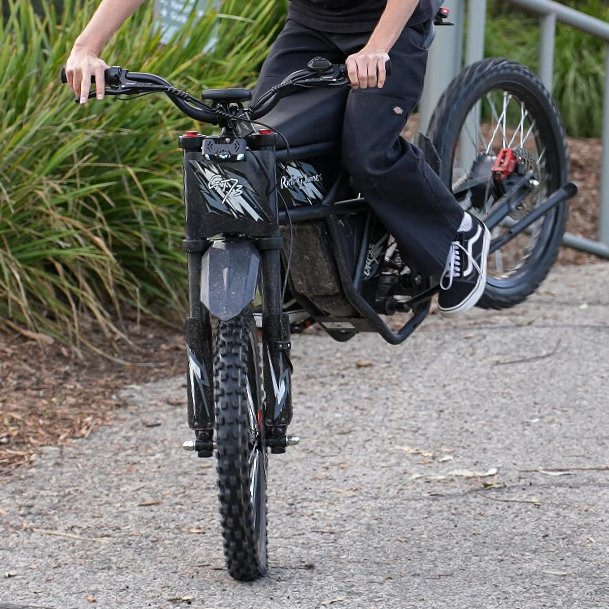 Riding'times GT73 Electric Dirt Bike for Adults, 37MPH 48V36.4AH 2400W 1747Wh Dual Battery Ebike, 85+ Miles Range,25" Motorcycle Tire UL2849 Certified, Full Suspension