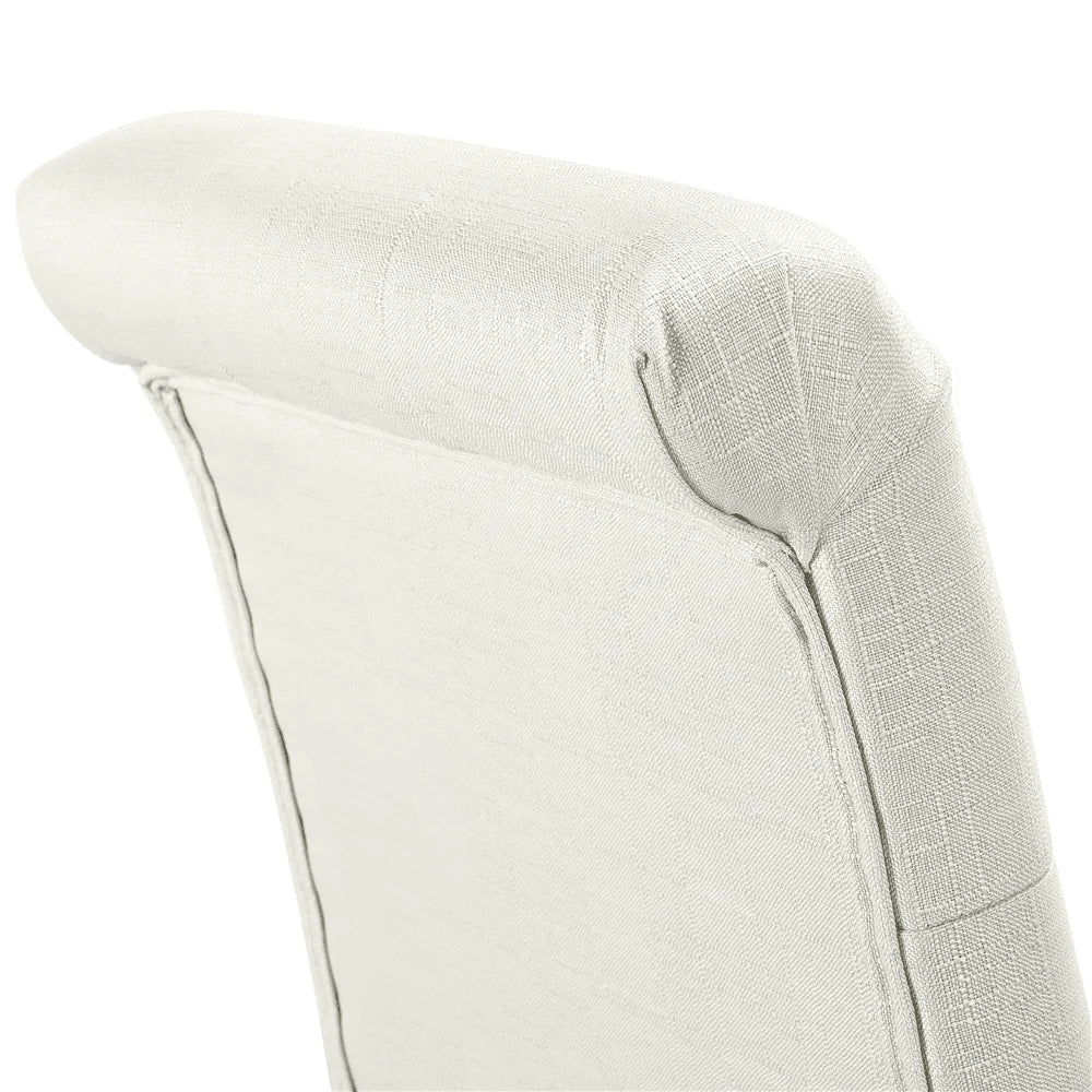 Yaheetech 2pcs Classic Fabric Upholstered Dining Chair, Beige