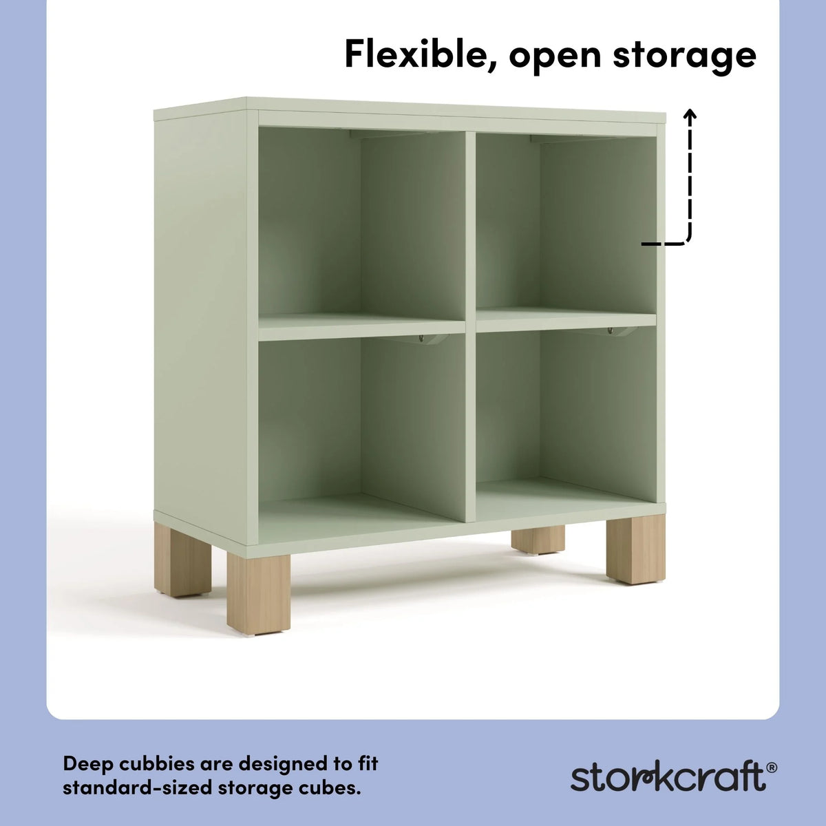 Storkcraft California Cube Organizer Children's Bookcase, Blush with Driftwood
