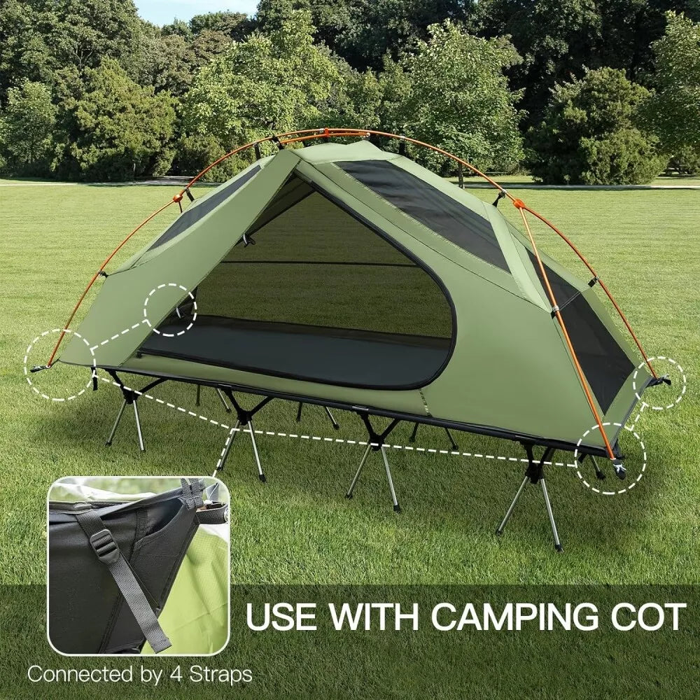 Night Cat Camping Cot Tent Waterproof 1 Person Off-Road Combo