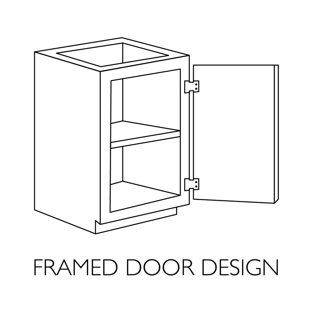 Design House 561399 Brookings Unassembled Shaker Base Kitchen Cabinet 33x34.5x24, White