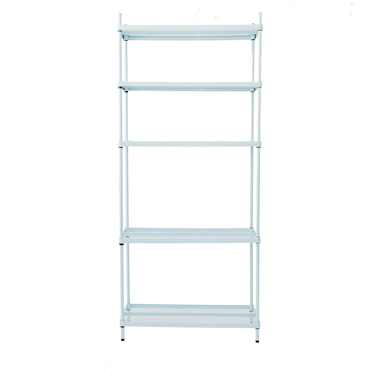 Design Ideas MeshWorks 5 Tier Steel Storage Shelving Unit Bookshelf, Green