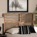 Baxton Studio Adler Contemporary/Modern Slat Back Support Wood Headboard, Full, Ash Walnut