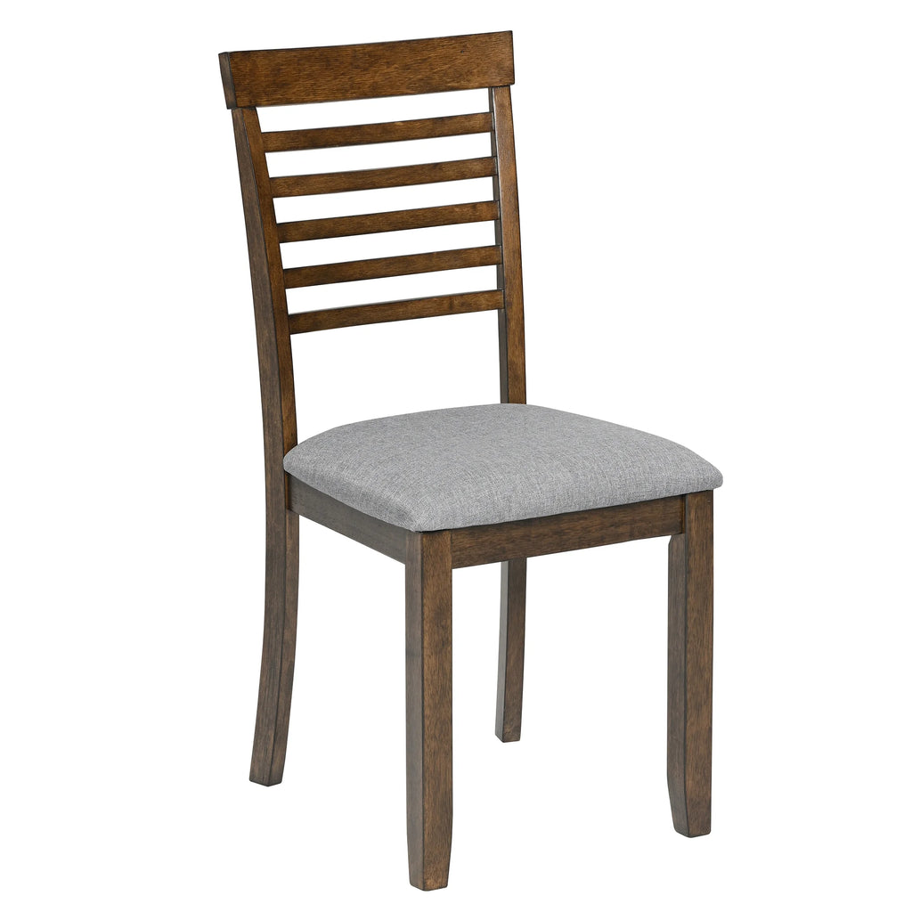 Sesslife 5 Piece Dining Set with One Rectangle Table and 4 Upholstered Chairs for 4 Persons, Dining Room Table Set for Small Place(Table+4 Chairs)