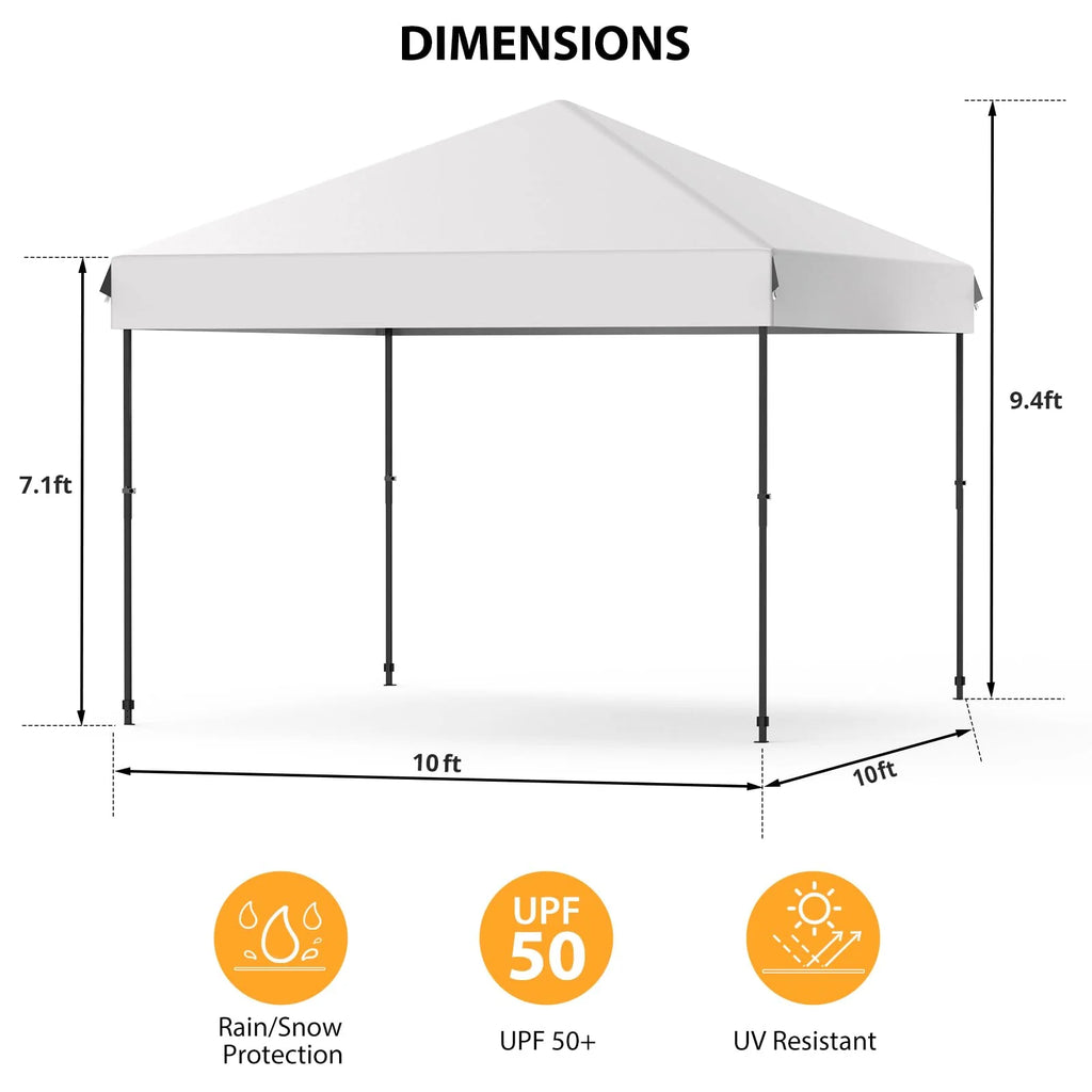 10x10FT/10x20FT Canopy Tent Pop Up Canopy, Commercial Instant Setup Canopy with 210D Fabric, Heavy Duty Commercial Instant Craft Fair Tent for Farmer Market, Vendor, Party, Event