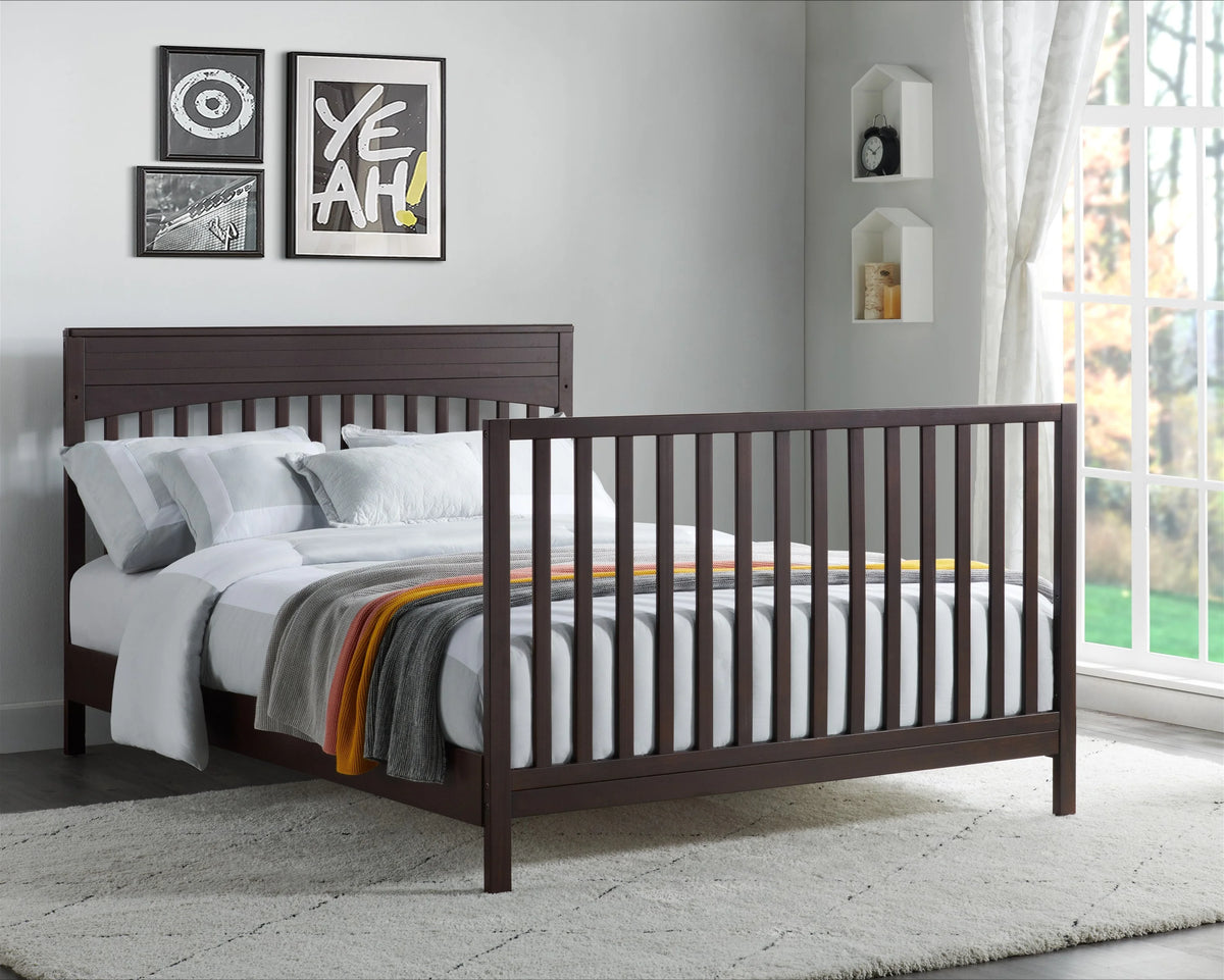 Oxford Baby Harper 4-in-1 Convertible Crib, Dove Gray, GREENGUARD Gold Certified, Wooden Crib