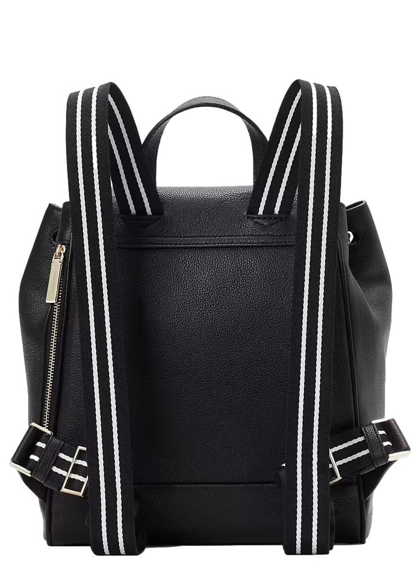 Kate Spade New York Women's Rosie Pebbled Leather Medium Flap Backpack, Black