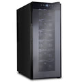 Ivation 12 Bottle Single Door Thermoelectric Freestanding Wine Cooler/Fridge