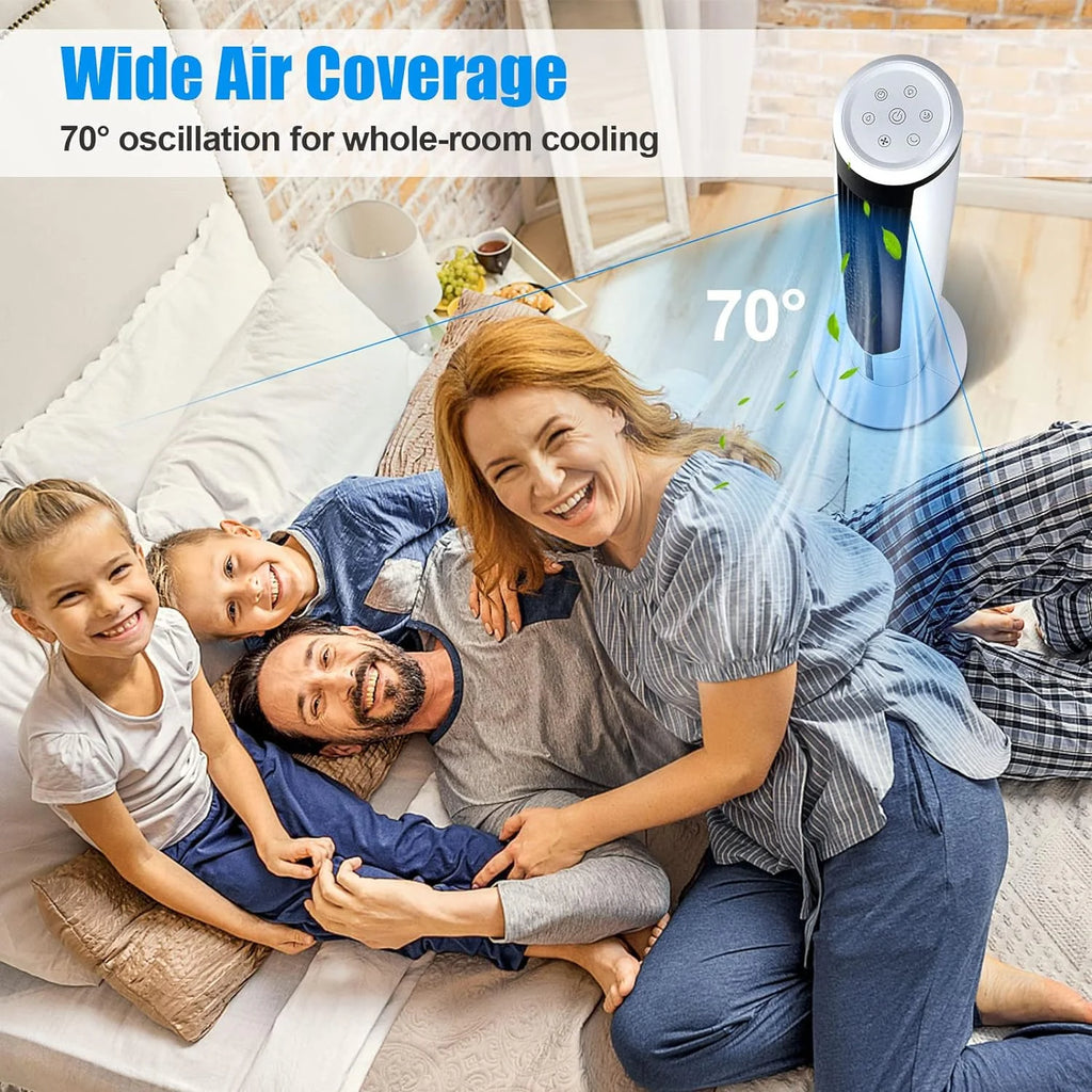 Giantex Evaporative Air Cooler, Floor Standing Portable Air Cooler Fan, Quiet Cooling for Bedroom/Living Room/Office