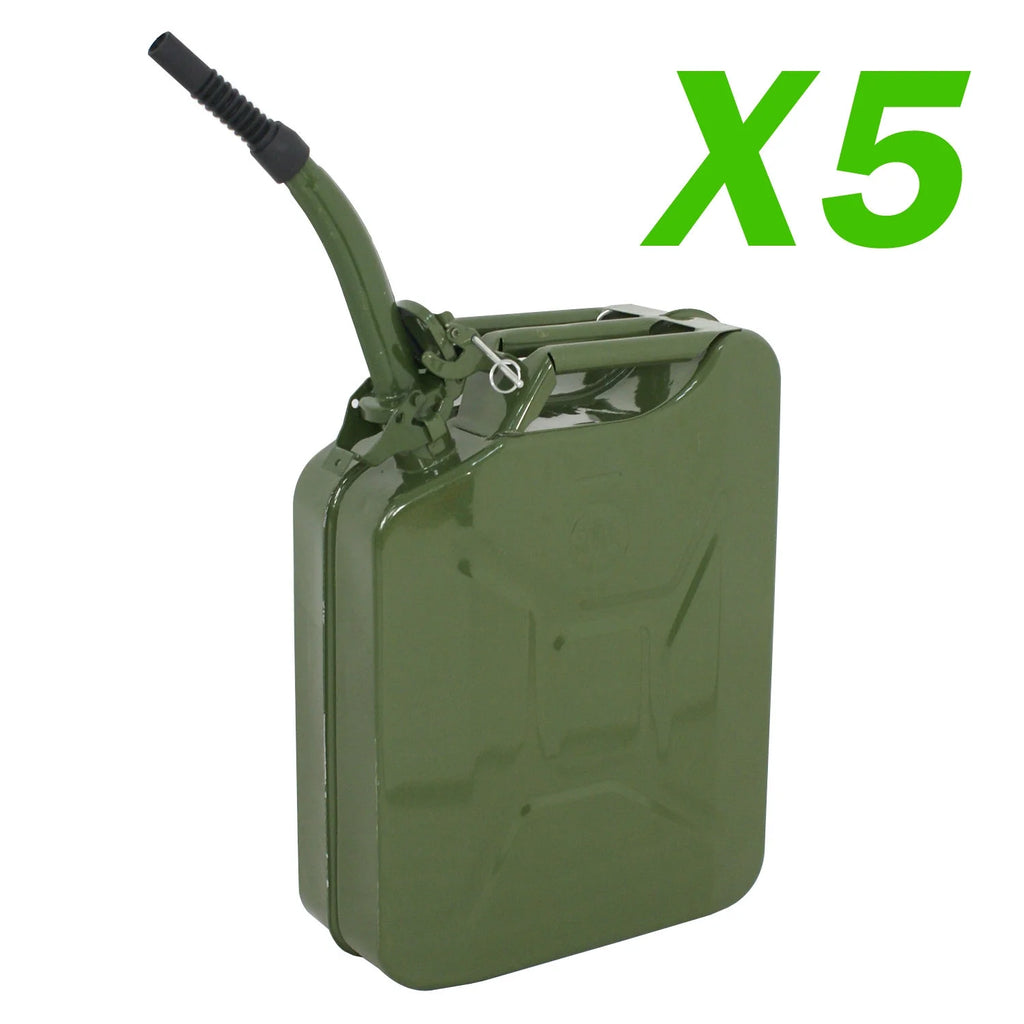 ZENY 5 Gallon Fuel Gas Jerry Can, 5 Pack