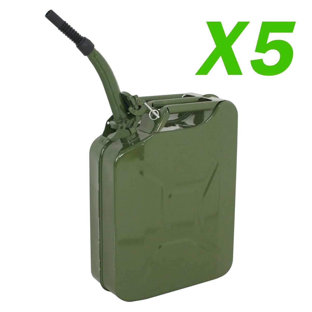 ZENY 5 Gallon Fuel Gas Jerry Can, 5 Pack