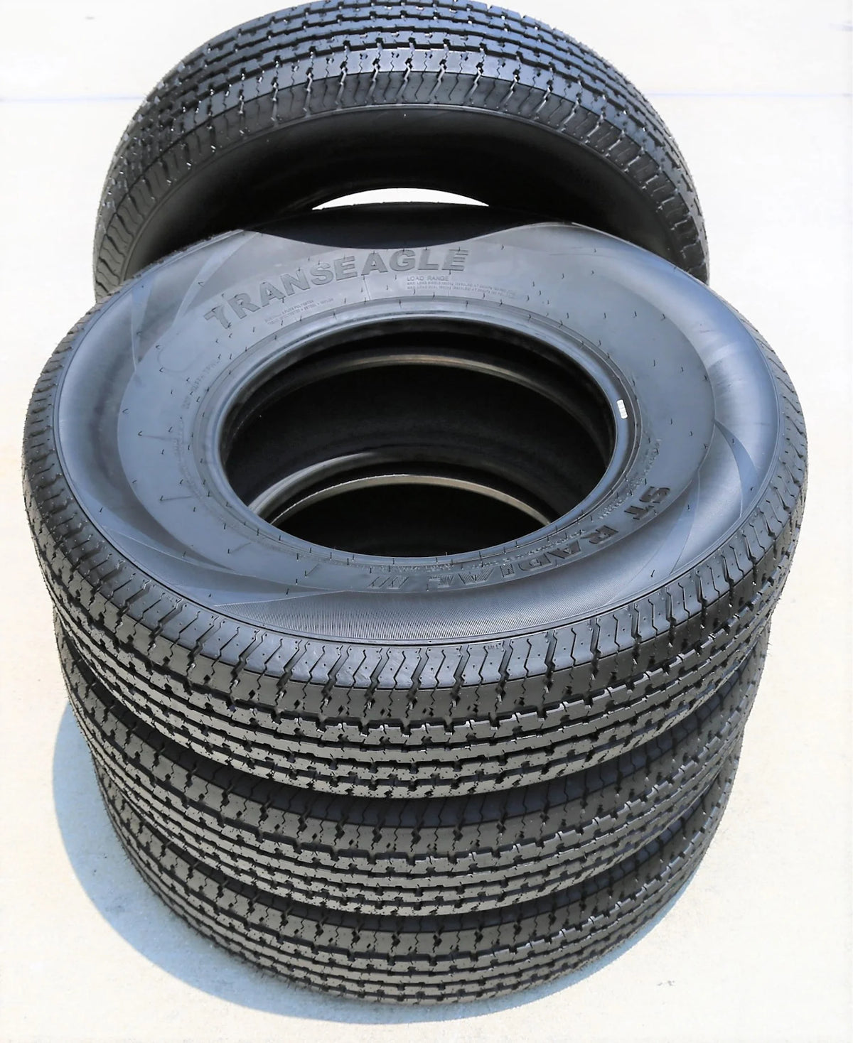 Set of 4 Transeagle ST Radial II Steel Belted ST225/75R15 225/75R15 117/112L E 10 Ply Trailer Tires