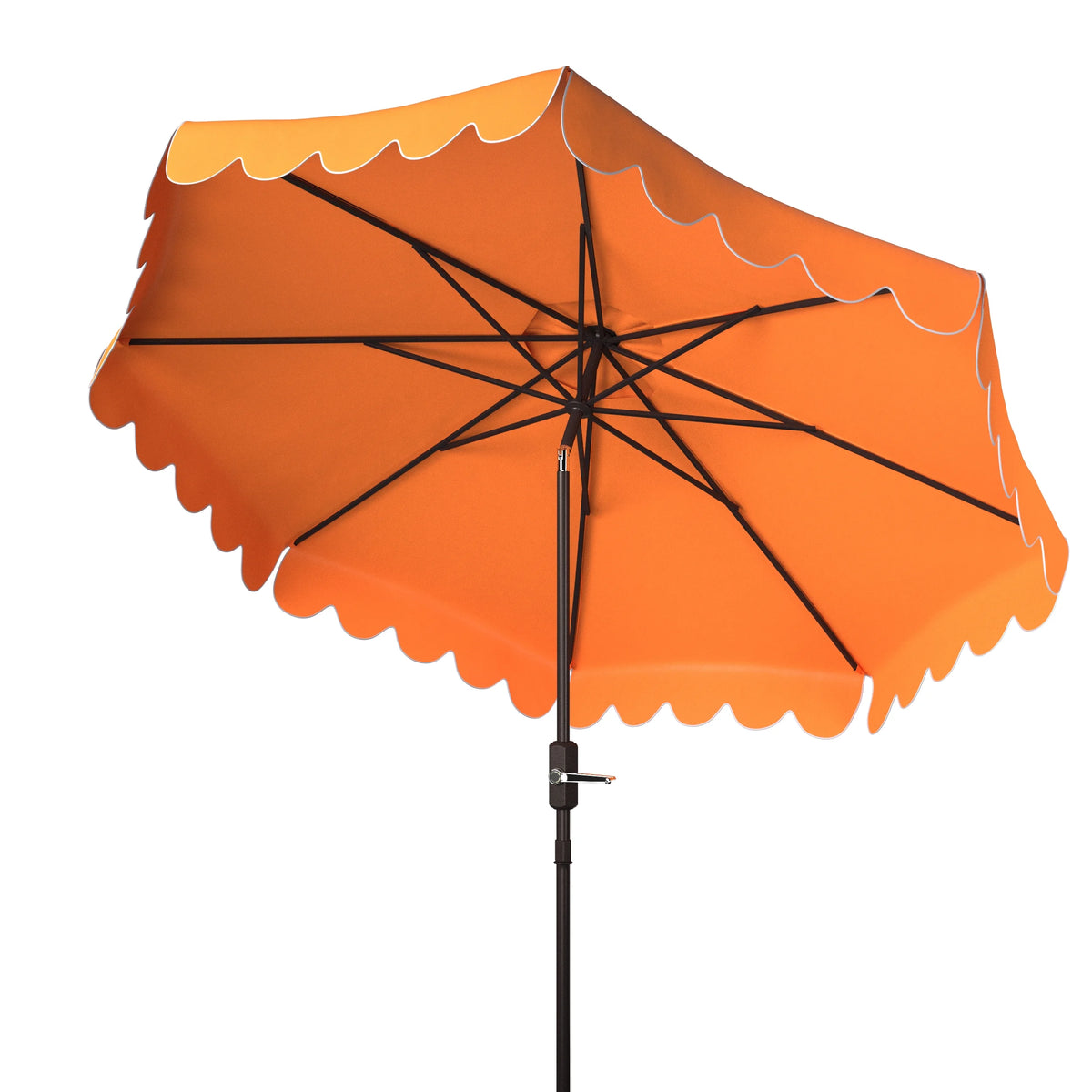 Safavieh Venice 9' Market Crank Tilt Patio Umbrella, Navy/White