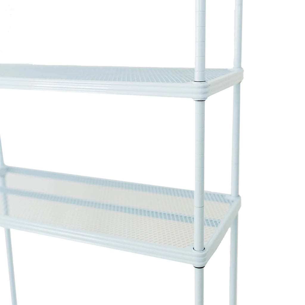 Design Ideas MeshWorks 5 Tier Steel Storage Shelving Unit Bookshelf, Green