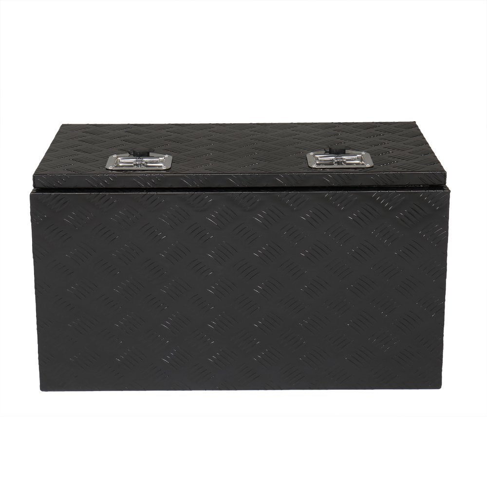IVV Aluminum Truck Trailer Tool Box Pickup Underbody Truck Bed Storage Toolbox RV Trailer Organizer with T-Handle Latch Dual Lock Keys - Black, 42"L x 18"W x 17"H