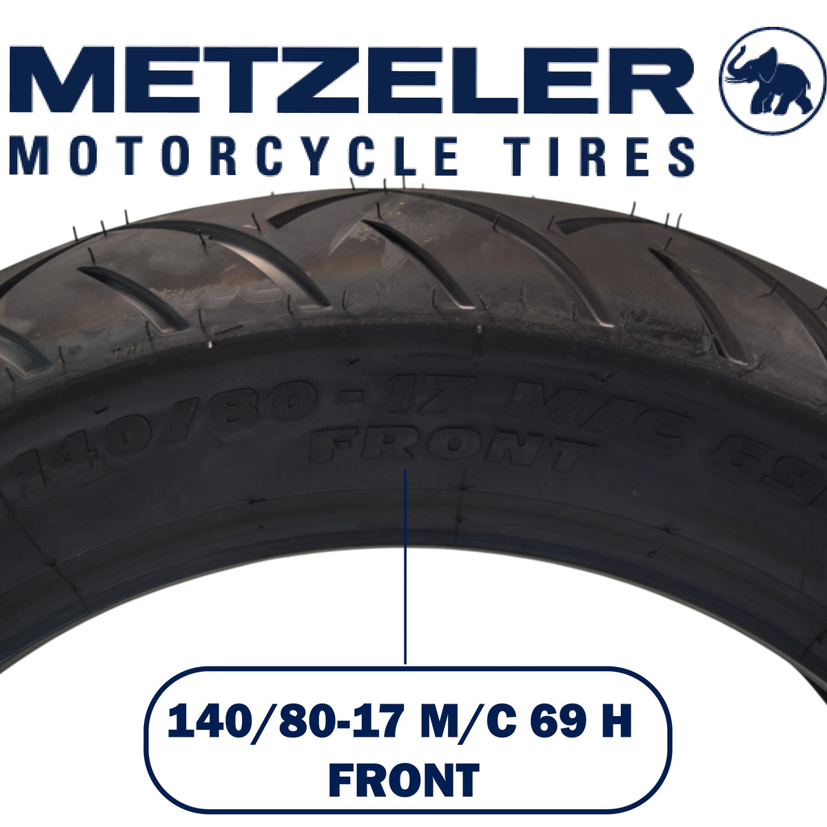 Metzeler ME 888 Marathon Ultra Front 140/80-17 69H Motorcycle Tire with Keychain