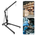 Folding Hydraulic Crane with Wheels for Workshops, Warehouses, Wharves to Move Gas Engines and Some Smaller Diesel Engines