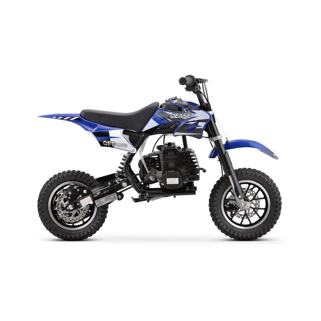 QEASET 49CC Dirt Bike, Gas Powered Mini Bike, Red