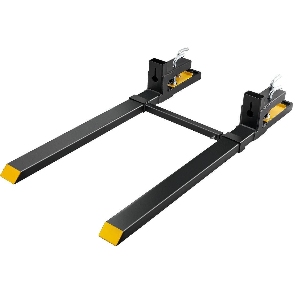 BENTISM Pallet Forks, 4000 lbs Clamp on Tractor Bucket Forks, 60" Total Length Heavy Duty Pallet Forks with Adjustable Stabilizer Bar