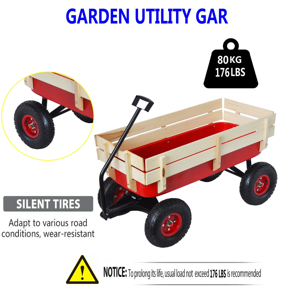 Collapsible Folding Wagon, Push Pull Foldable Beach Wagon Cart with All-Terrain Wheels, Heavy Duty Utility Grocery Wagon for Outdoor Camping Garden Sport Shopping,Pink