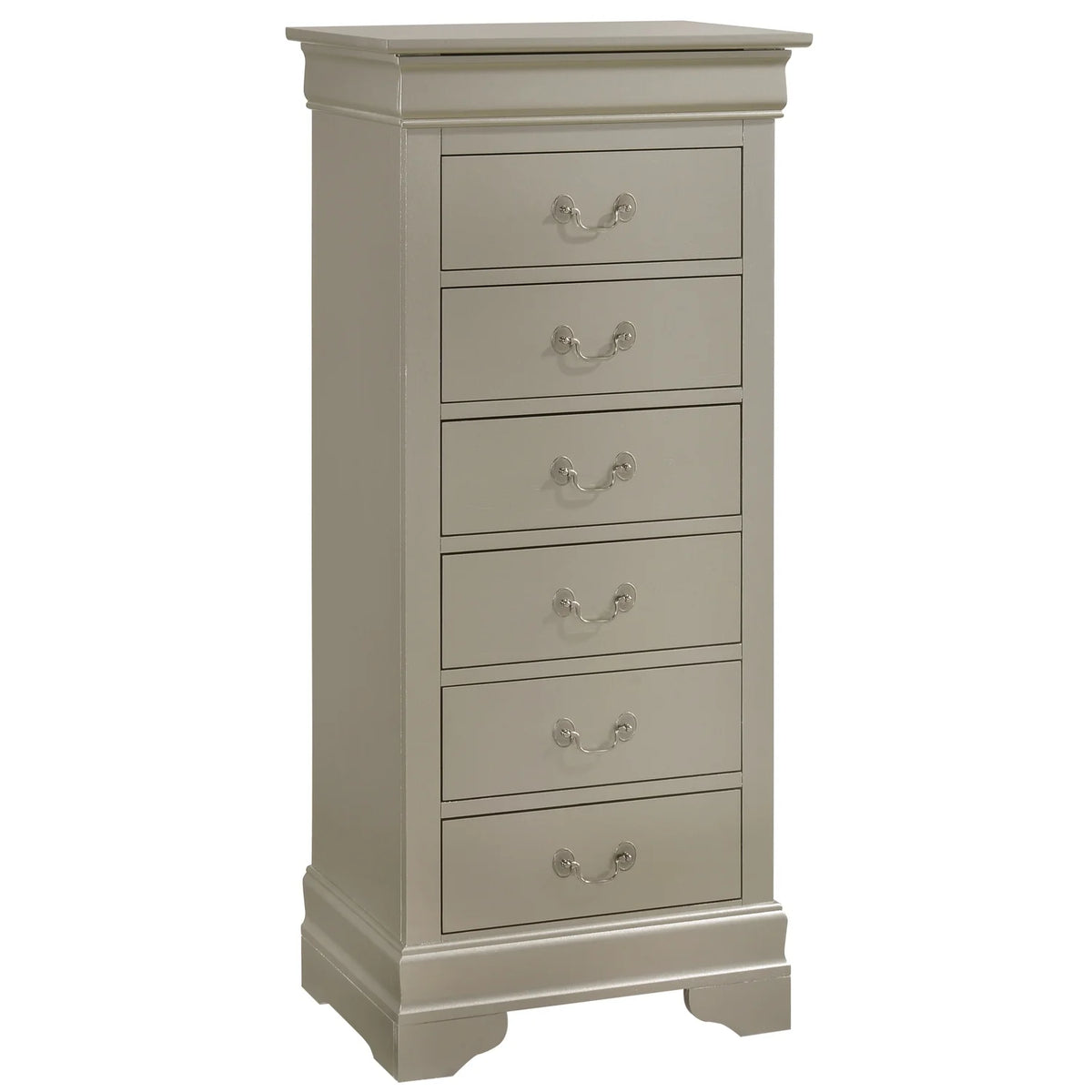 Glory Furniture Louis Phillipe 7 Drawer Lingerie Chest in Cherry