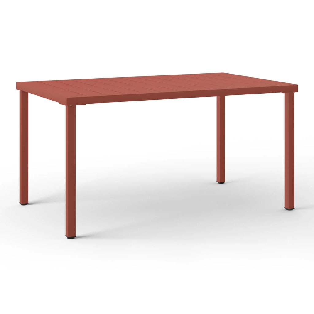 WestinTrends Playa 59" Iron Metal Outdoor Rectangular Patio Dining Table For 6, Olive Green