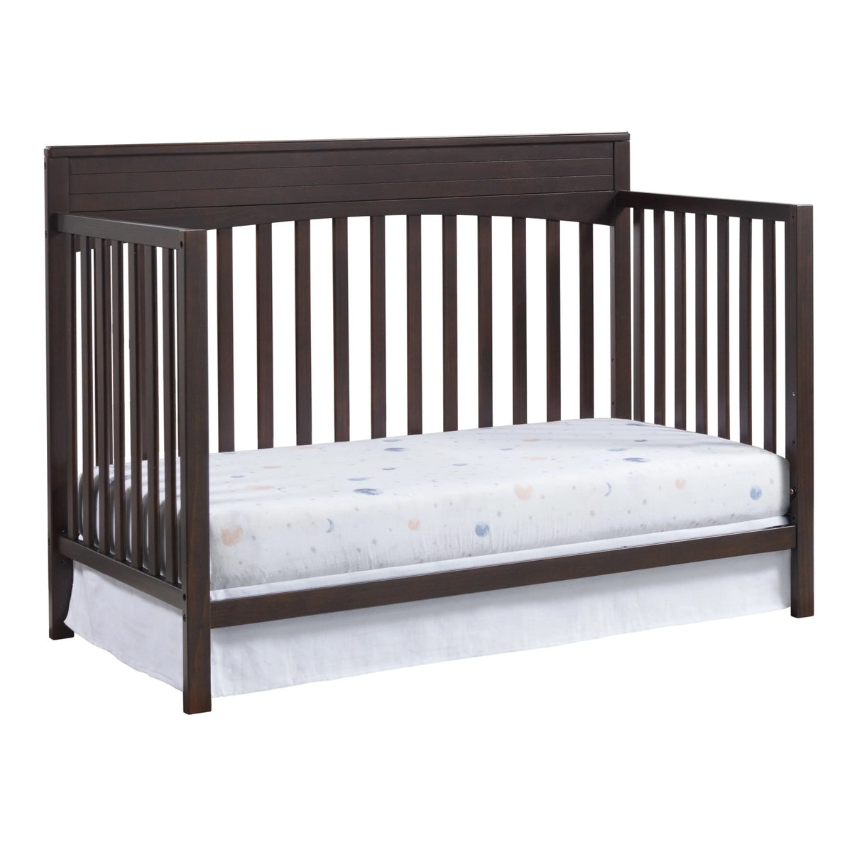 Oxford Baby Harper 4-in-1 Convertible Crib, Dove Gray, GREENGUARD Gold Certified, Wooden Crib