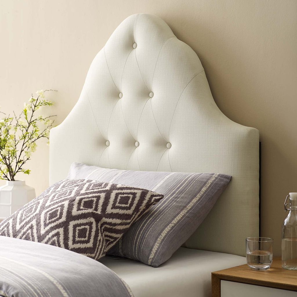 Modway Sovereign Queen Upholstered Fabric Headboard in Beige