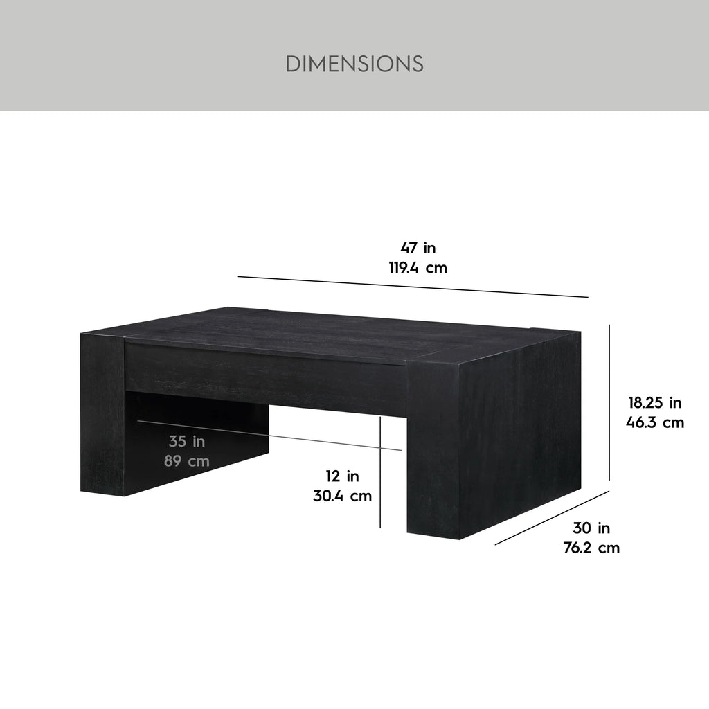 Better Homes & Gardens Ezra Oversized Coffee Table, Walnut