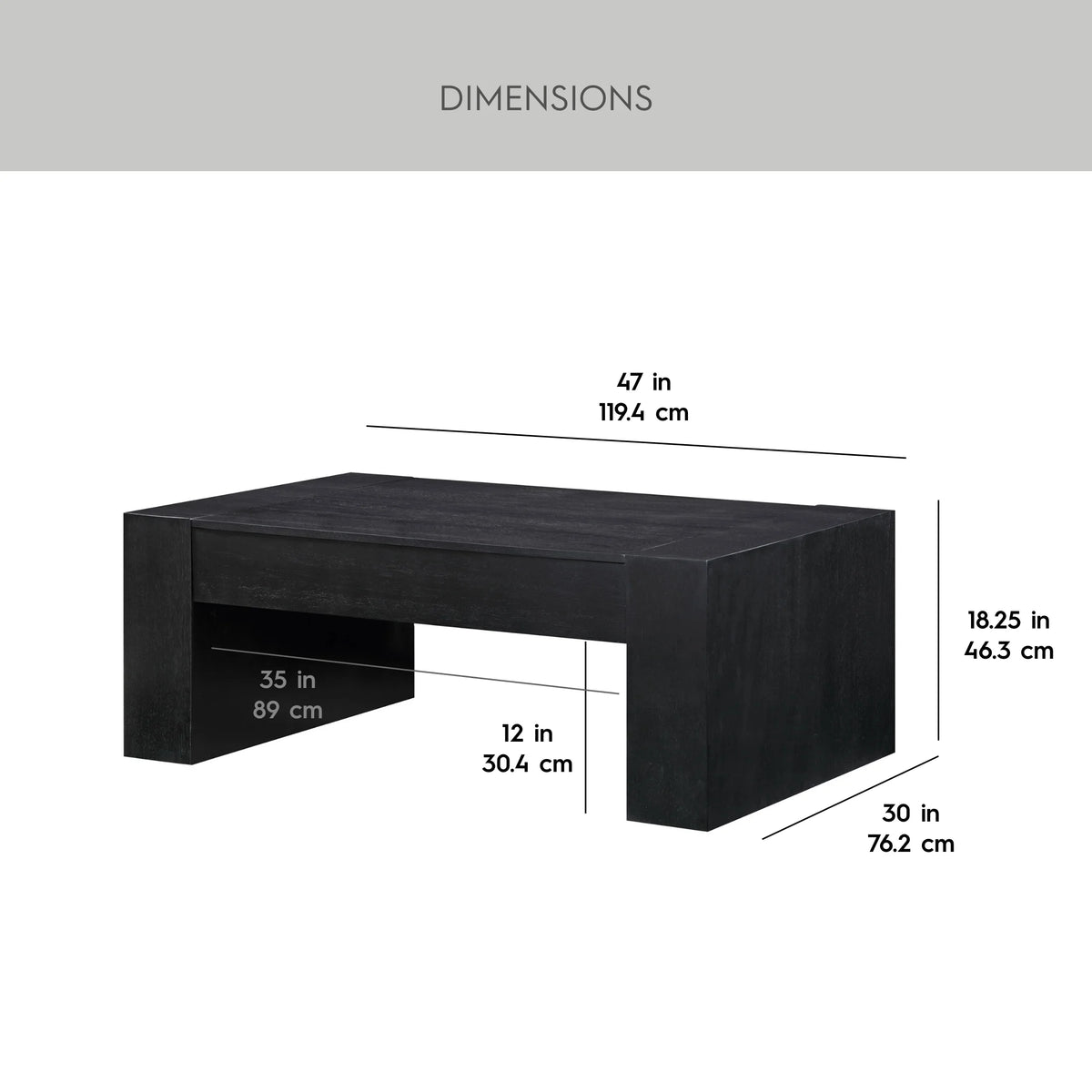 Better Homes & Gardens Ezra Oversized Coffee Table, Walnut