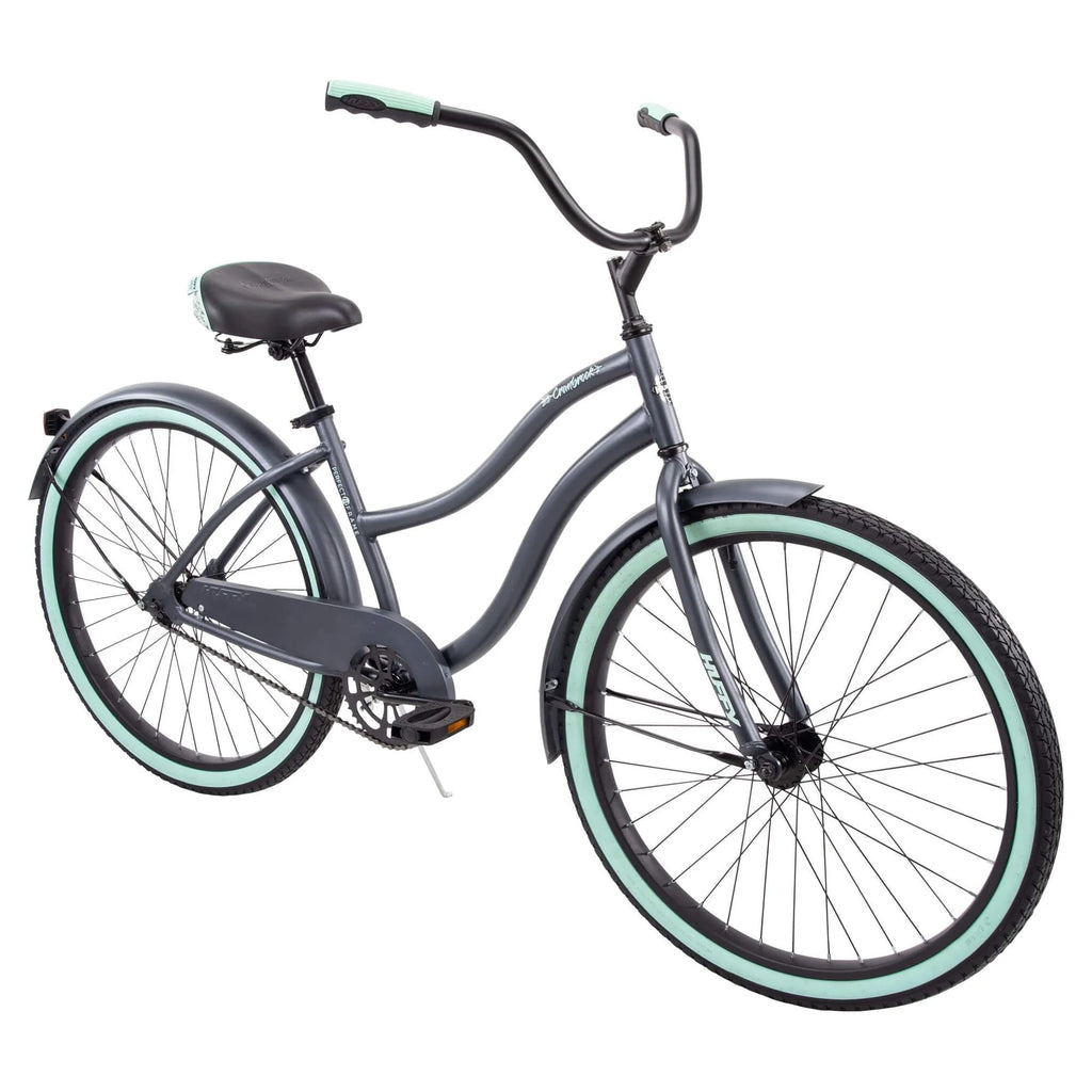 Huffy 26 Inch Cranbrook Women's Comfort Cruiser Bike, Gray