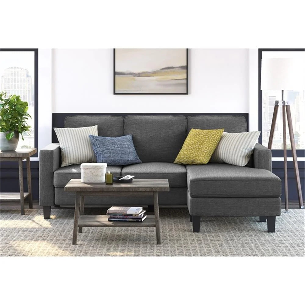 Serta Harmon Square Arm Sectional Navy Blue