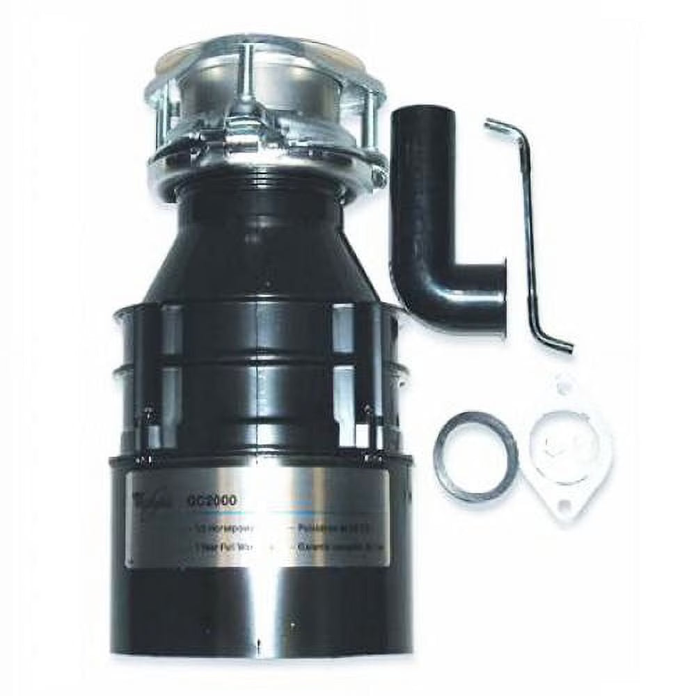 Whirlpool DISPOSER 1/2HP Continuous Feed Garbage Disposal with Galvanized Steel Shredder Ring