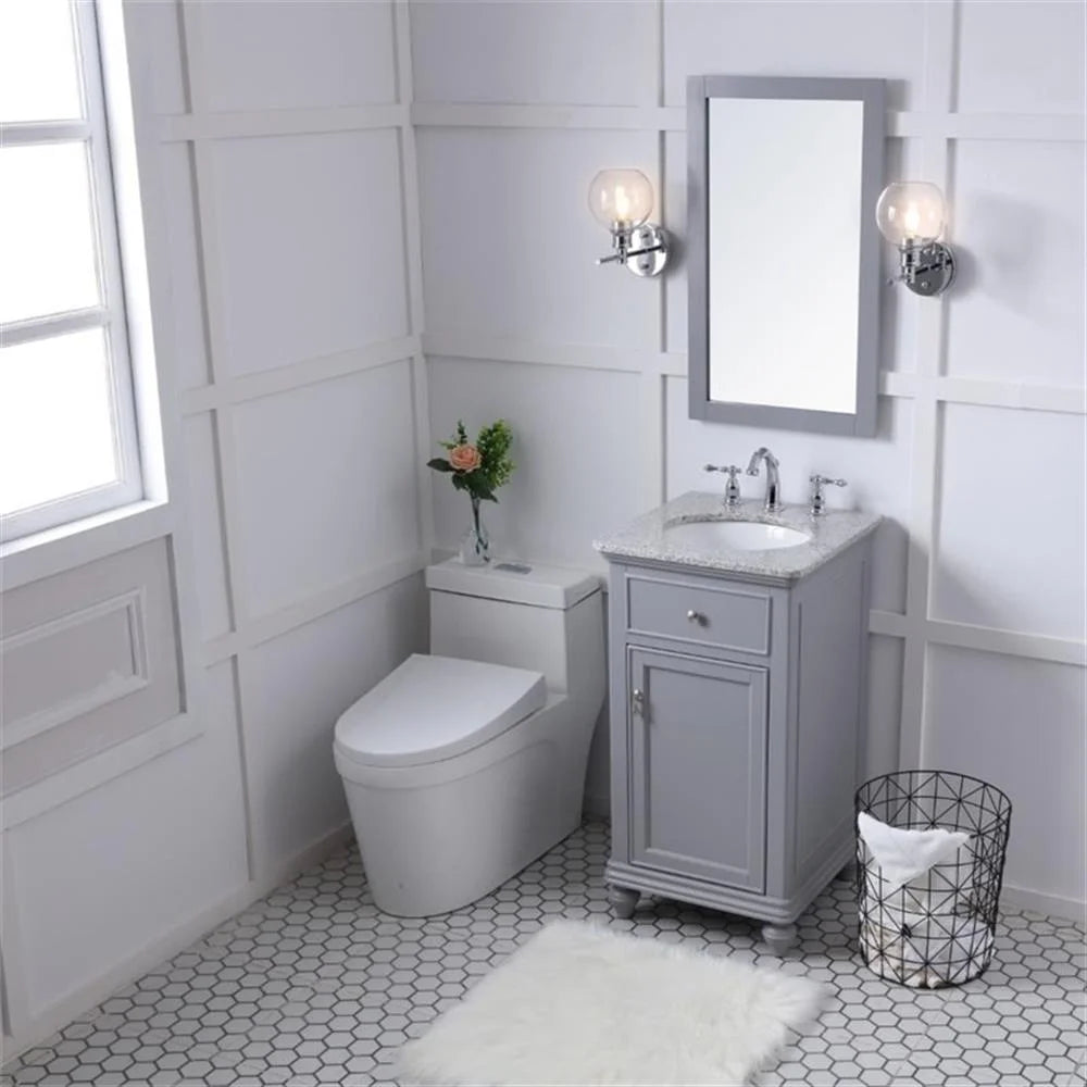 19 inch single bathroom vanity in vintage mint