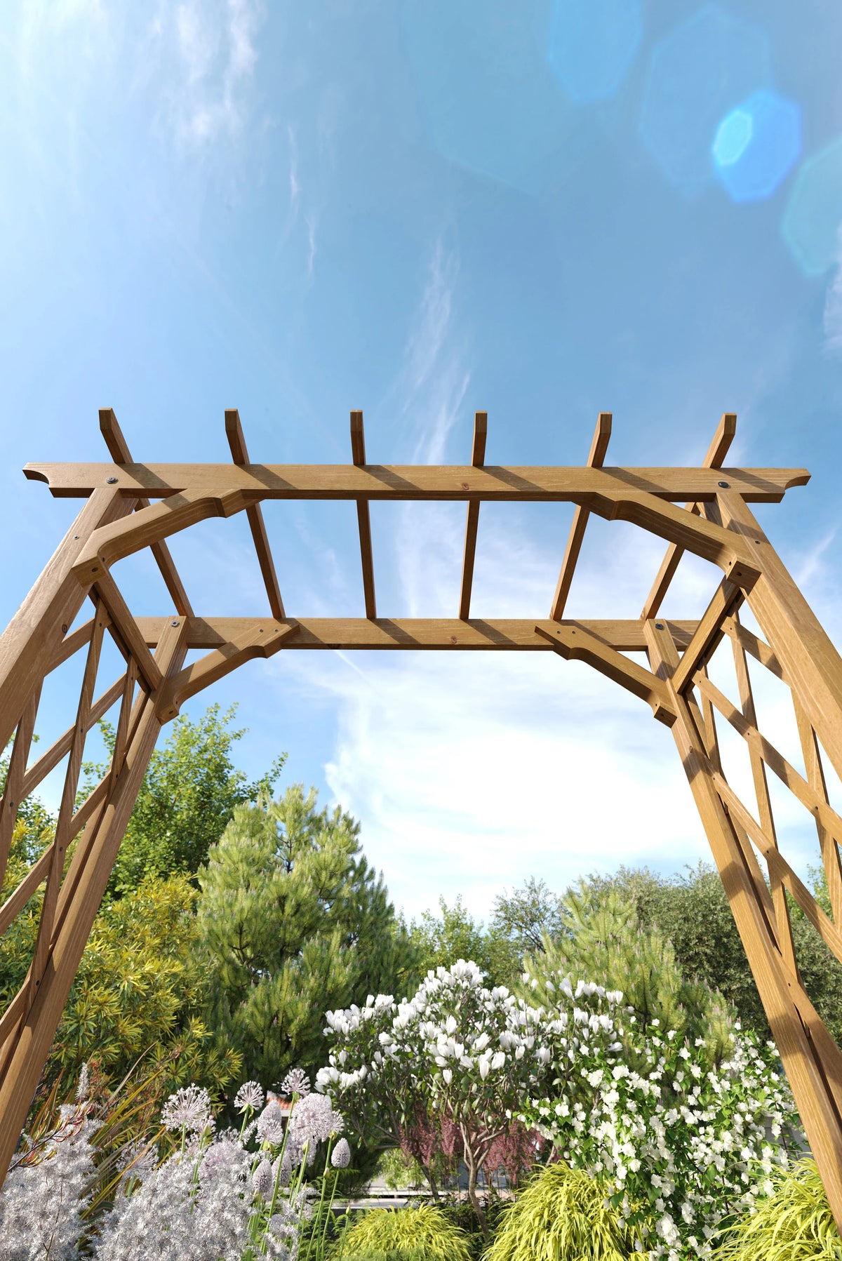 Vita 55 in x 88 in Heartwood Arbor, Cedar, Golden, Brown, VA68897