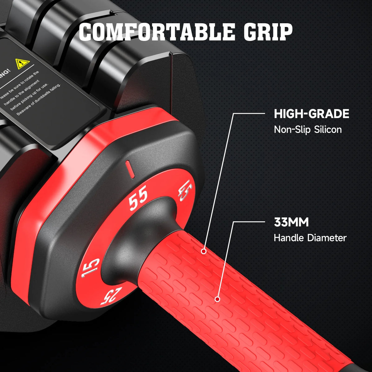 (1 Pair) LNOW 50lbs Quick Select Adjustable Dumbbells for Home Gym 5 in 1 Free Weights 5/10/15/20/25lb/50lb Dumbbell with Anti-Slip Handle, Suitable for Home Gym Exercise Equipment