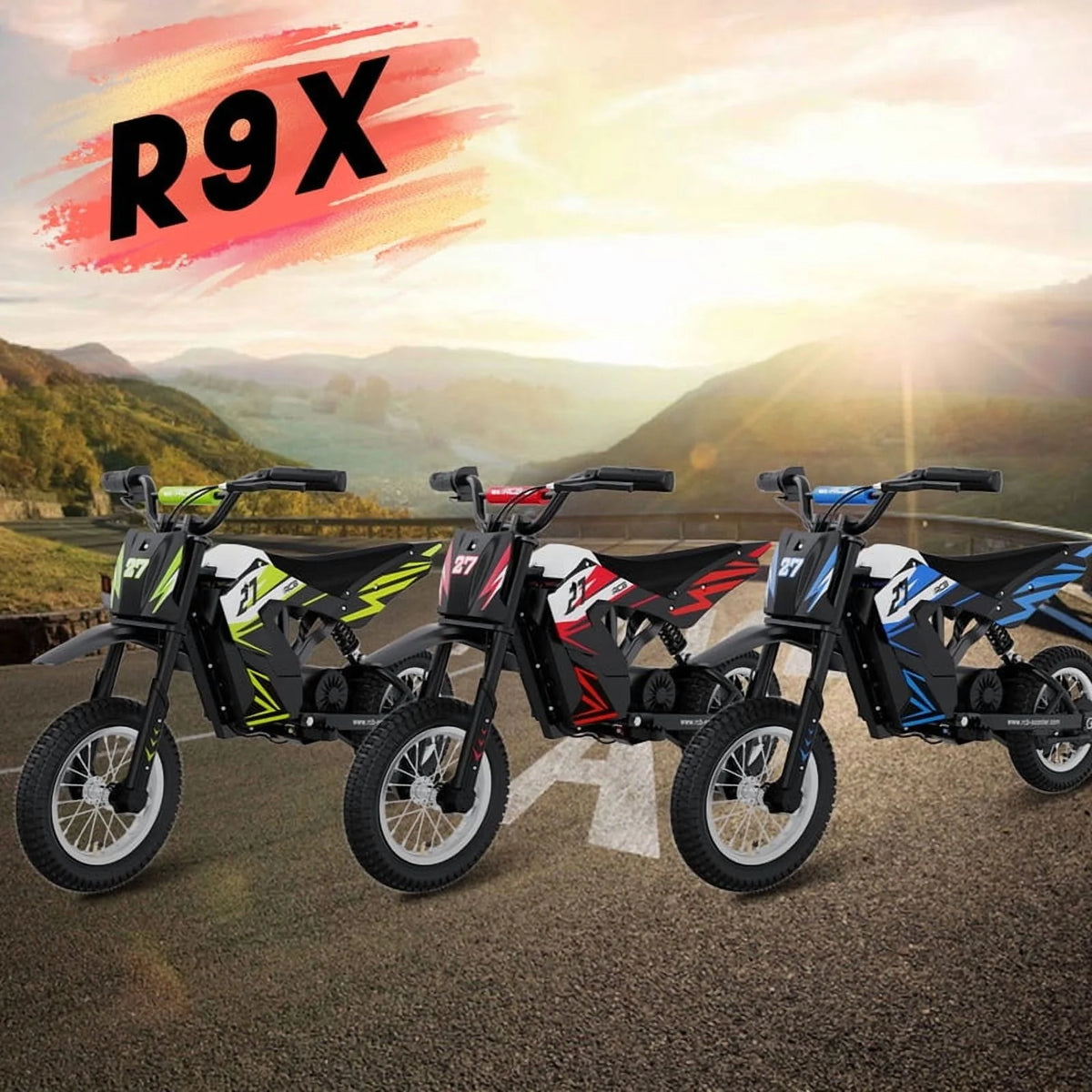 RCB Electric Dirt Bike,36V&300W&10Miles,3 Speed Modes Motocross for Kids Ages 3-12 Red