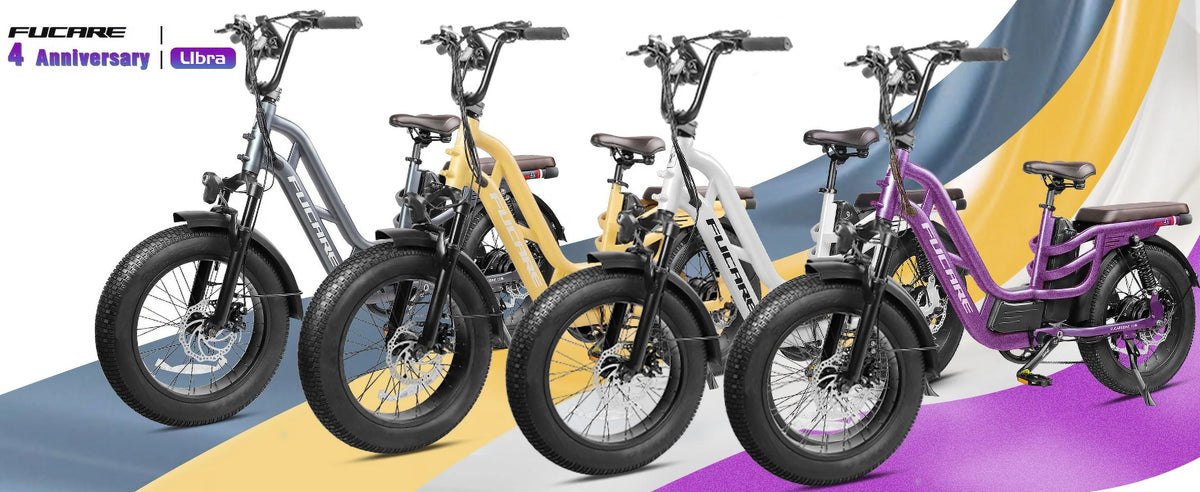 Fucare Libra 750W Electric Bike for Adults 20MPH 48V 20Ah LG Lithium Battery EBike with Full Suspension Color Display 20"*4.0" All-Terrain Fat Tire 7 Speed